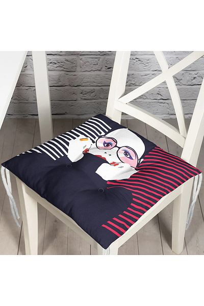 Realhomes Icon Women Special Designed Digital Printed Pouf Chair Cushion