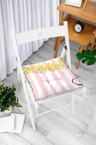Realhomes Pernă de scaun cu puf imprimată digital cu design personalizat
