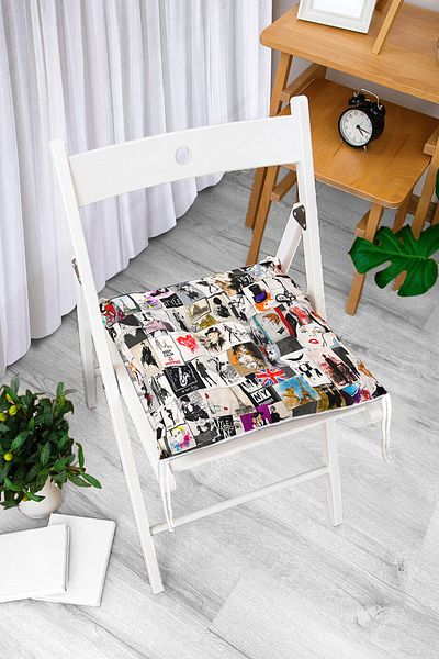 Realhomes Bulk Model Picture Printed Puffy Square Chair Cushion