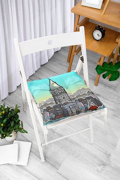 Realhomes Pernă de scaun cu puf imprimată digital cu design personalizat