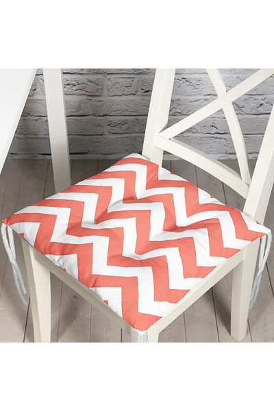 Realhomes Modern Zigzag Patterned Digital Printed Fluffy Chair Cushion