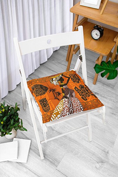 Realhomes Çanaklı Arap Kadın Motifli Dekoratif Pofidik Sandalye Minderi