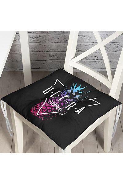 Realhomes Ultra Summer Designed Black Floor Puffy Chair Cushion