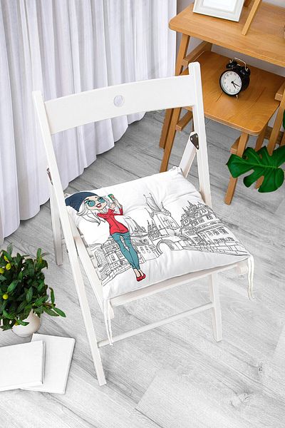Realhomes Custom Design Digital Printed Pouf Chair Cushion