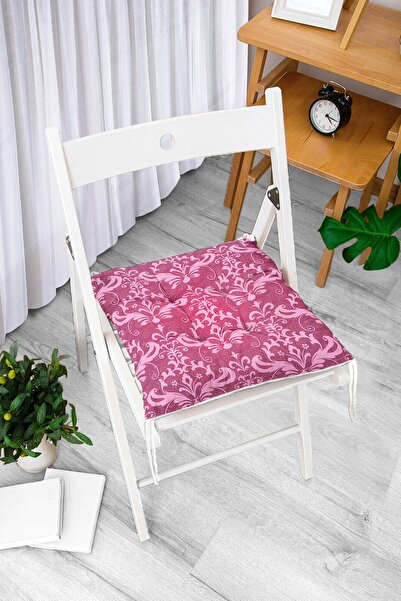 Realhomes Фуксія з дамаським візерунком на підлозі Сучасна подушка для стільця