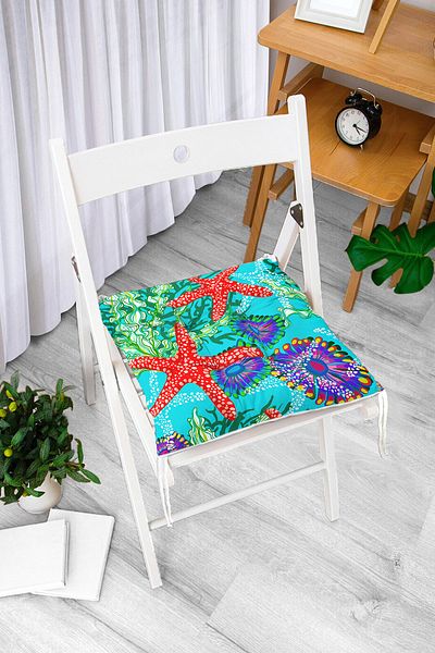 Realhomes Custom Design Digital Printed Pouf Chair Cushion