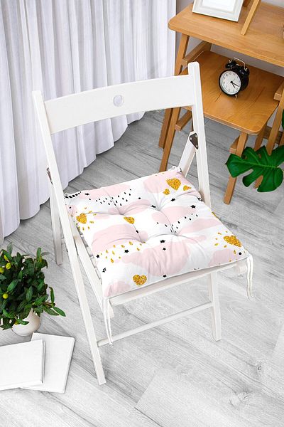 Realhomes Digital Printed Fluffy Square Chair Cushion