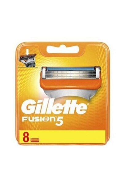 Gillette Fusion Razor 8 Pieces Spare Cardboard Box