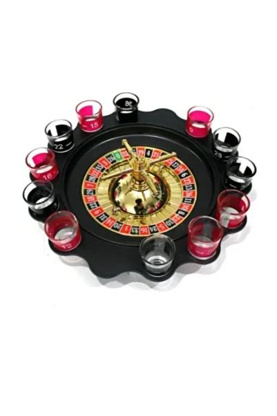 MİSSİNG Russian Roulette Drinking Roulette Shot Glass Tequila Drink Game Set with 16 Cups