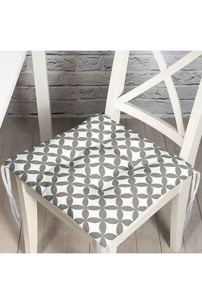Realhomes Digital Printed Fluffy Square Chair Cushion