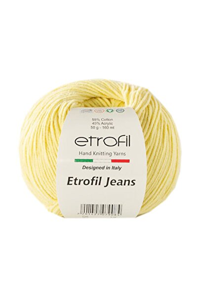Etrofil Jeans Amigurimi & Motif El Örgü İpi - 007 Açık Sarı