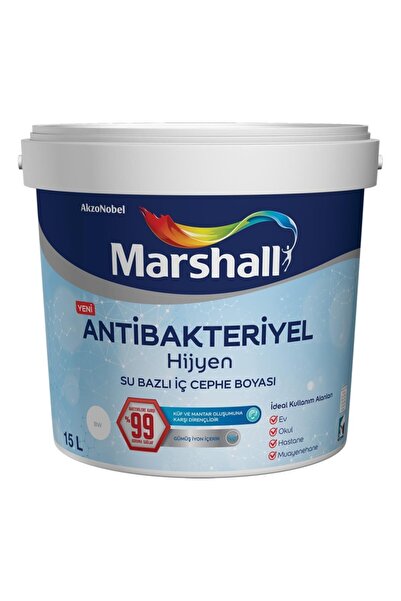 Marshall Anti Bakteriyel Hijyen Su Bazlı Iç Cephe Boyası 15 lt Kurna