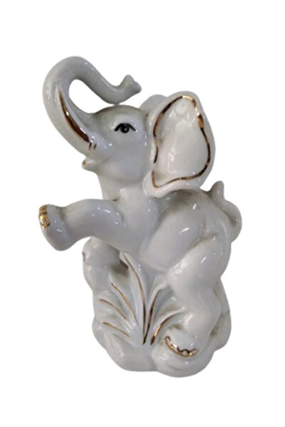 CEBECİ TİCARET Biblo Porselen Fil Ölçü 13x12 Cm