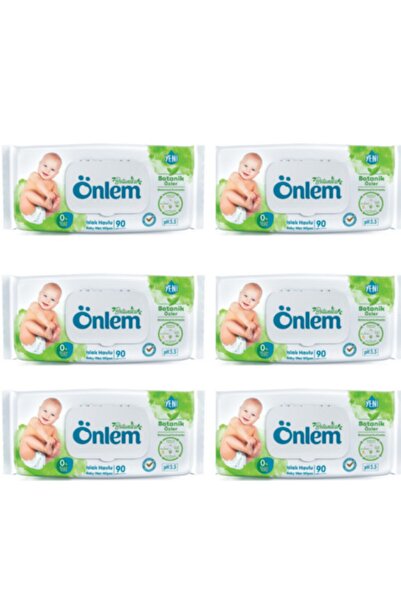 ÖNLEM مناشف بوتانيكا المبللة 90 عبوة من 6 قطع
