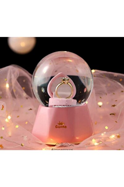 LOTUS ÇİÇEKÇİLİK Yüzüklü Kar Küresi Büyük Boy 18 Cm