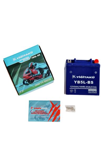YİĞİT AKÜ 12 V 5 Ah Yb5l Bs Motosiklet Activa Cup Ybr Akü 2022 Üretim Tarihli...