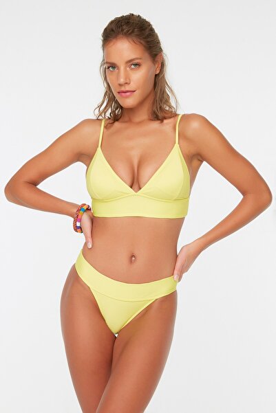 Trendyol Collection Bikini-Hose - Gelb - Unifarben