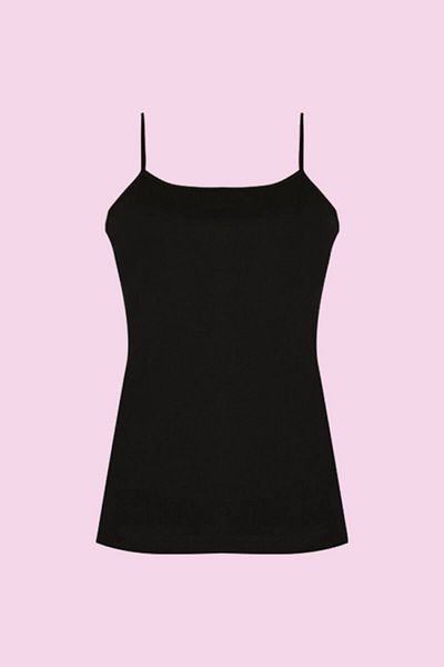 Ceylanoğlu 6-Piece Girl's Black Rope Strap Ribbed Flexible Undershirt