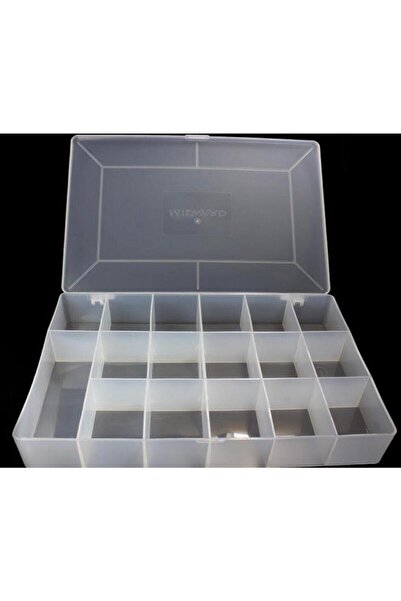 Milward Cutie de broderie 17 compartimente transparenta + 100 buc. Card de ambalare pentru fir Cadou 28 X 18 X 4 Cm