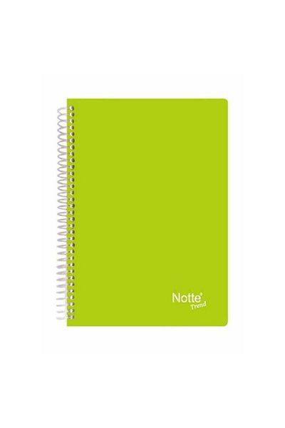 Notte A4 120 Sheets Plastic Cover Spiral Checked Notebook