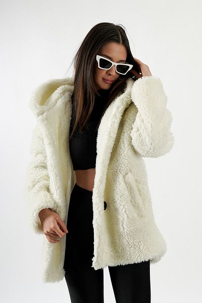 MOCCHI Short Plush Teddy Coat