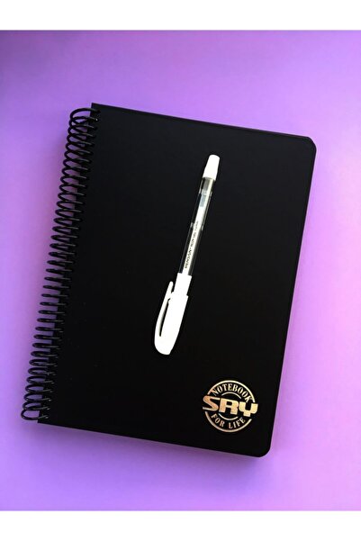 YeşilStationery Kalın Kapaklı Siyah Sayfalı Defter 80 Yp