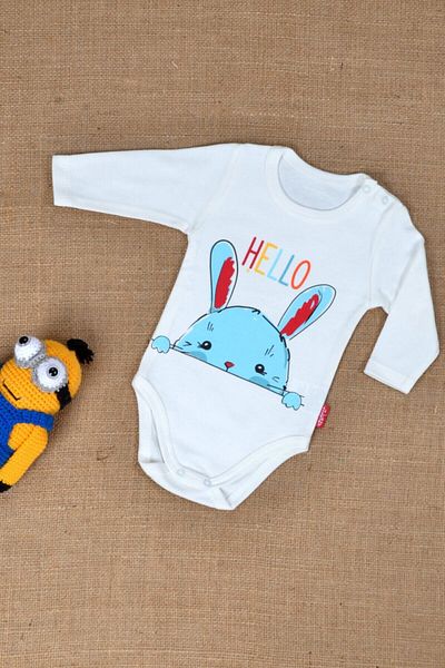 Lullaby Hello Rabbit Long Sleeve Body & Bodysuit with Snaps from the Shoulder
