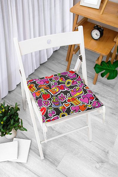 Realhomes Custom Design Digital Printed Pouf Chair Cushion