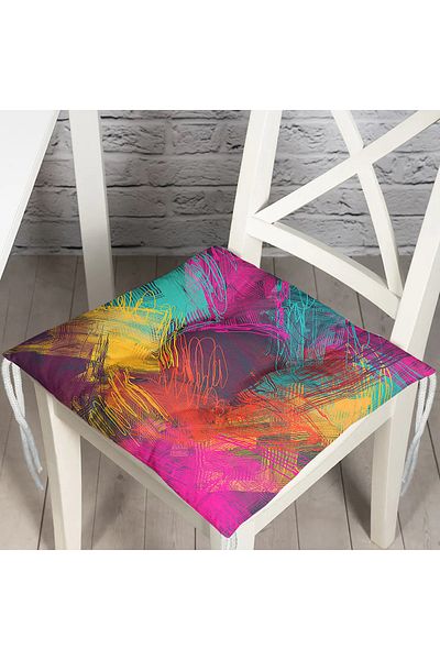 Realhomes Multi Colar Digital Printed Modern Pouf Chair Cushion
