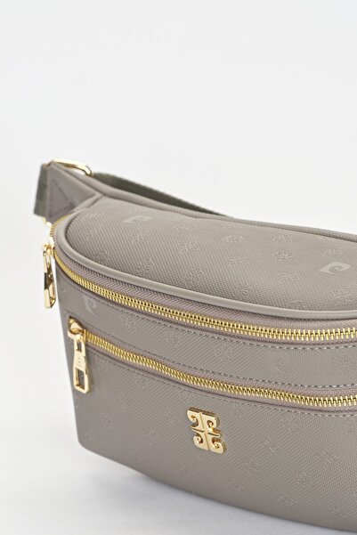 Pierre Cardin Graue Damen-Gürteltasche mit Aufdruck 05PO22Y1542