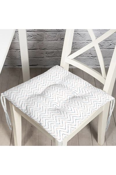 Realhomes Colorful Zigzag Picture Digital Printed Fluffy Square Chair Cushion