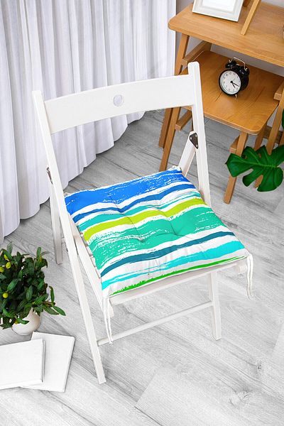 Realhomes Colorful Painting Pattern Digital Printed Decorative Fluffy Chair Cushion