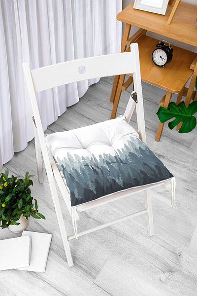 Realhomes Forest Themed Digital Printed Modern Pouf Chair Cushion
