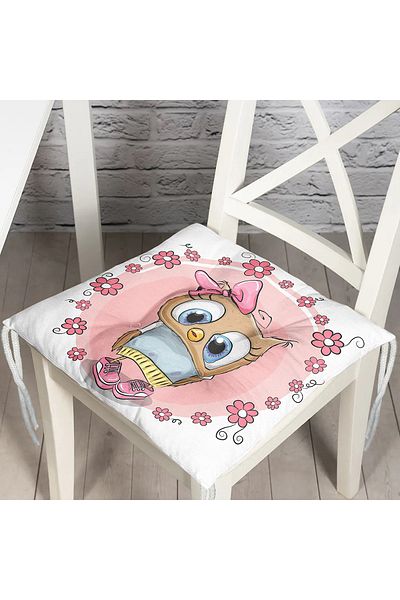 Realhomes Digital Printed Fluffy Square Chair Cushion
