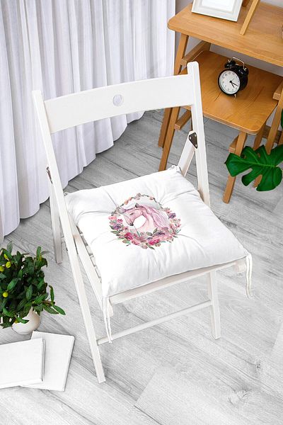 Realhomes Digital Printed Fluffy Chair Cushion for Children's Room