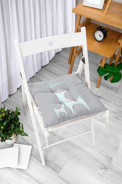 Realhomes Children's Room Fluffy Chair Cushion with Cute Deer Design