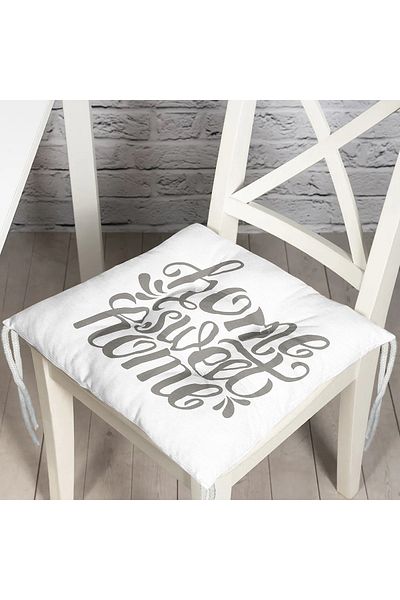 Realhomes Grey Home Sweet Home Modern Imprimat Puf Scaun Perna