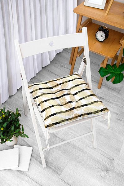 Realhomes Digital Printed Fluffy Chair Cushion with Modern Art Design