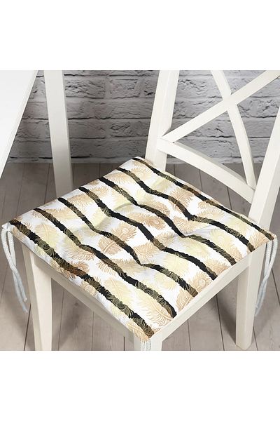 Realhomes Digital Printed Fluffy Chair Cushion with Modern Art Design