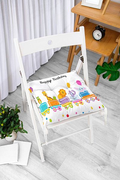 Realhomes Digital Printed Fluffy Chair Cushion