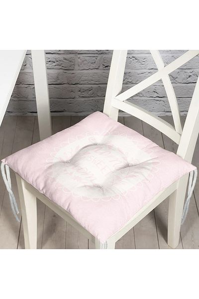 Realhomes Home Sweet Home Digital Printed Fluffy Square Chair Cushion