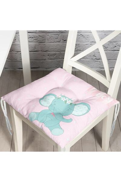 Realhomes Beyaz Zeminde Balonlar Ve Hello World Yazılı Bebek Odası Pofidik Sandalye Minderi