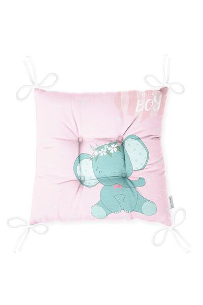 Realhomes Beyaz Zeminde Balonlar Ve Hello World Yazılı Bebek Odası Pofidik Sandalye Minderi