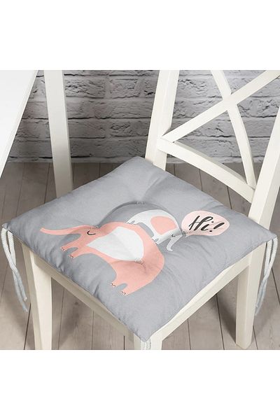 Realhomes Cute Elephants on the Floor Specially Designed Baby Room Fluffy Chair Cushion