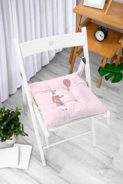 Realhomes Bebek Odası Pembe Bulut Ve Ayıcık Tasarımlı Pofidik Sandalye Minderi