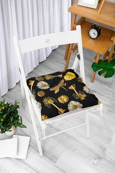 Realhomes Black Ethnic Objects Specially Designed Pouf Chair Cushion