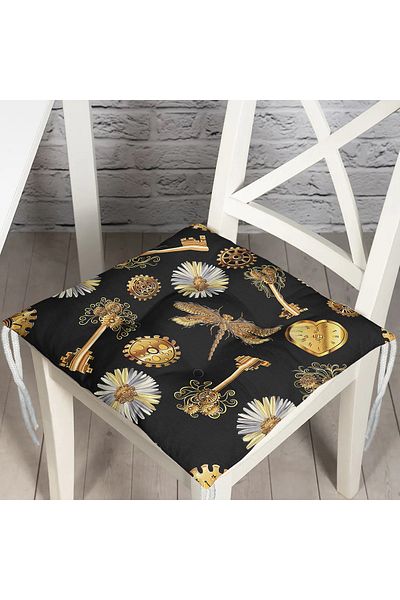 Realhomes Black Ethnic Objects Specially Designed Pouf Chair Cushion