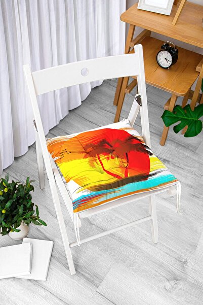 Realhomes Specijalno dizajniran mekani jastuk za stolicu sa temom palme u zal...