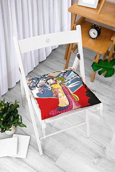 Realhomes Dekorativni Pofidic jastuk za stolicu sa japanskim ženskim motivom ...