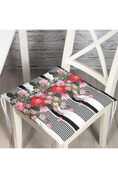 Realhomes Sheet Music Themed Digital Printed Pouf Chair Cushion
